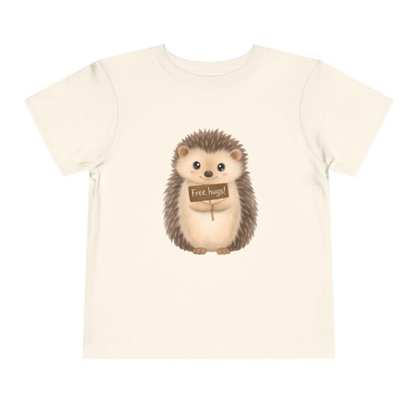 Toddler Short Sleeve Tee - "Free Hugs" Cute Hedgehog Design - Image 10