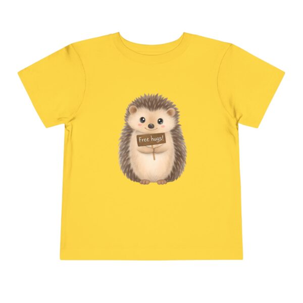 Toddler Short Sleeve Tee - "Free Hugs" Cute Hedgehog Design
